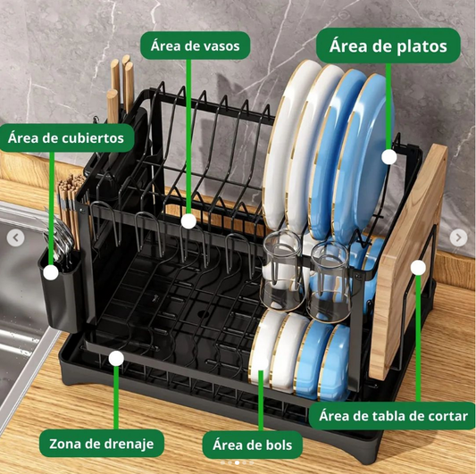 2-Tier Multifunctional Dish Drying Rack