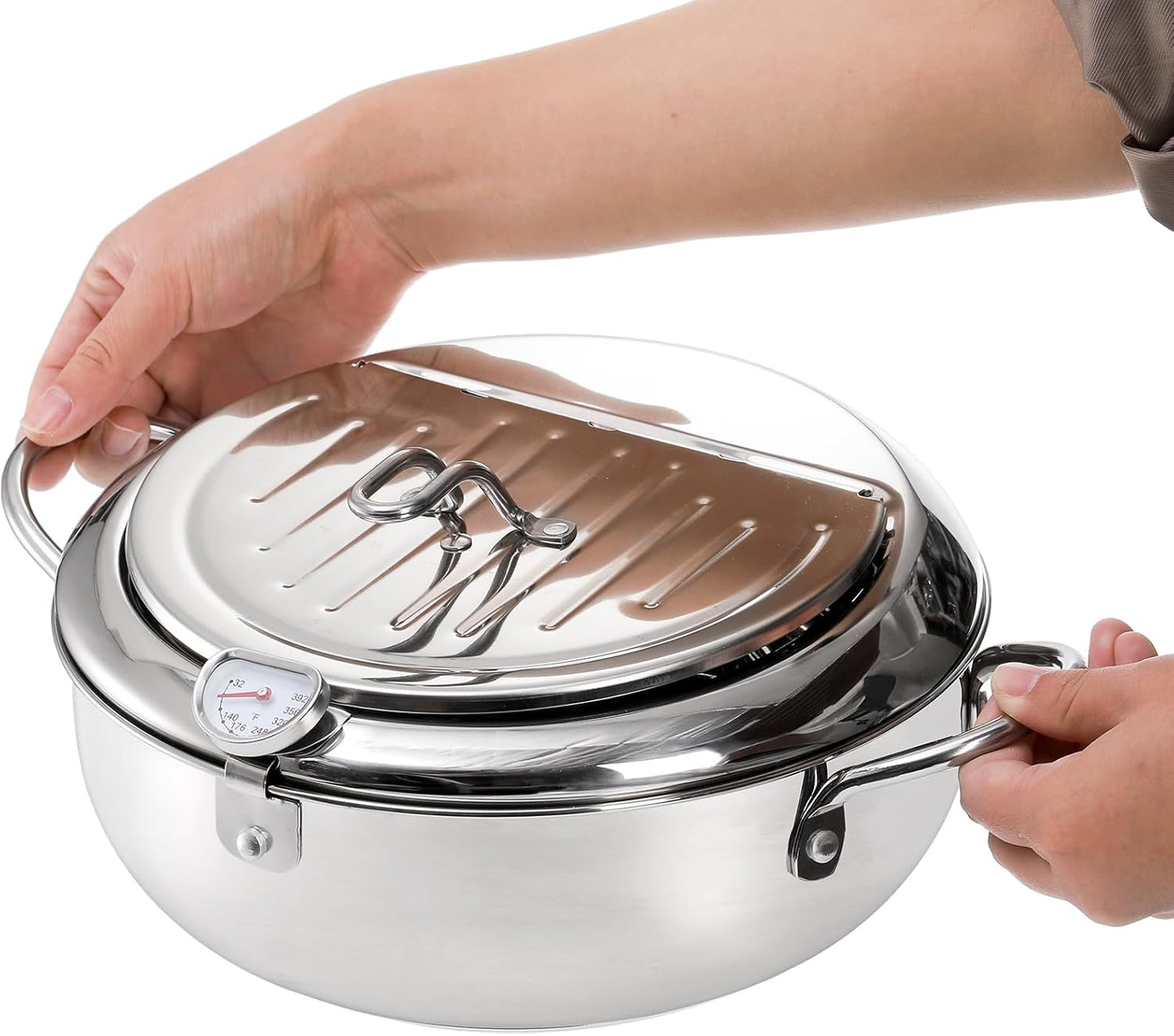 🍳🔥 304 STAINLESS STEEL FRYING POT – PERFECTLY CRISPY FRIED FOODS 🔥🍳