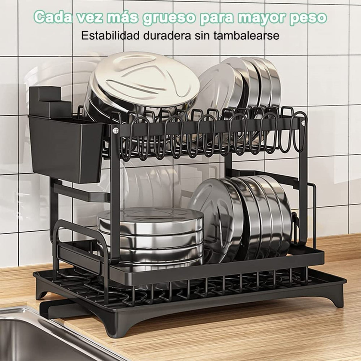 2-Tier Multifunctional Dish Drying Rack
