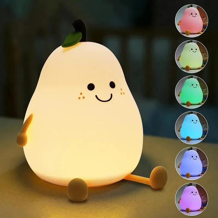 🍐✨ PEAR-SHAPED LED NIGHT LIGHT – SOFT, STYLISH ILLUMINATION ✨🍐