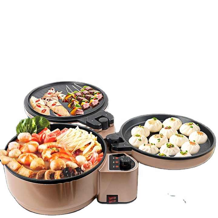 🍖🔥 3-IN-1 NON-STICK SMOKELESS PAN FOR ELECTRIC GRILL