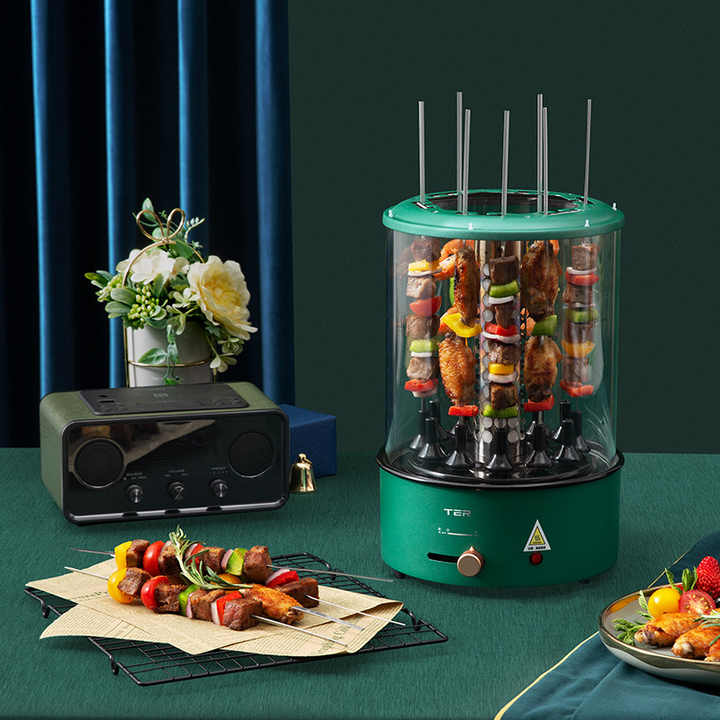 🔥🍖 AUTOMATIC ROTATING BARBECUE GRILL – SMOKELESS 🚫💨