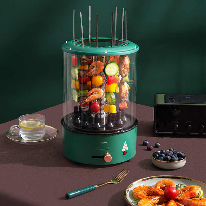 🔥🍖 AUTOMATIC ROTATING BARBECUE GRILL – SMOKELESS 🚫💨