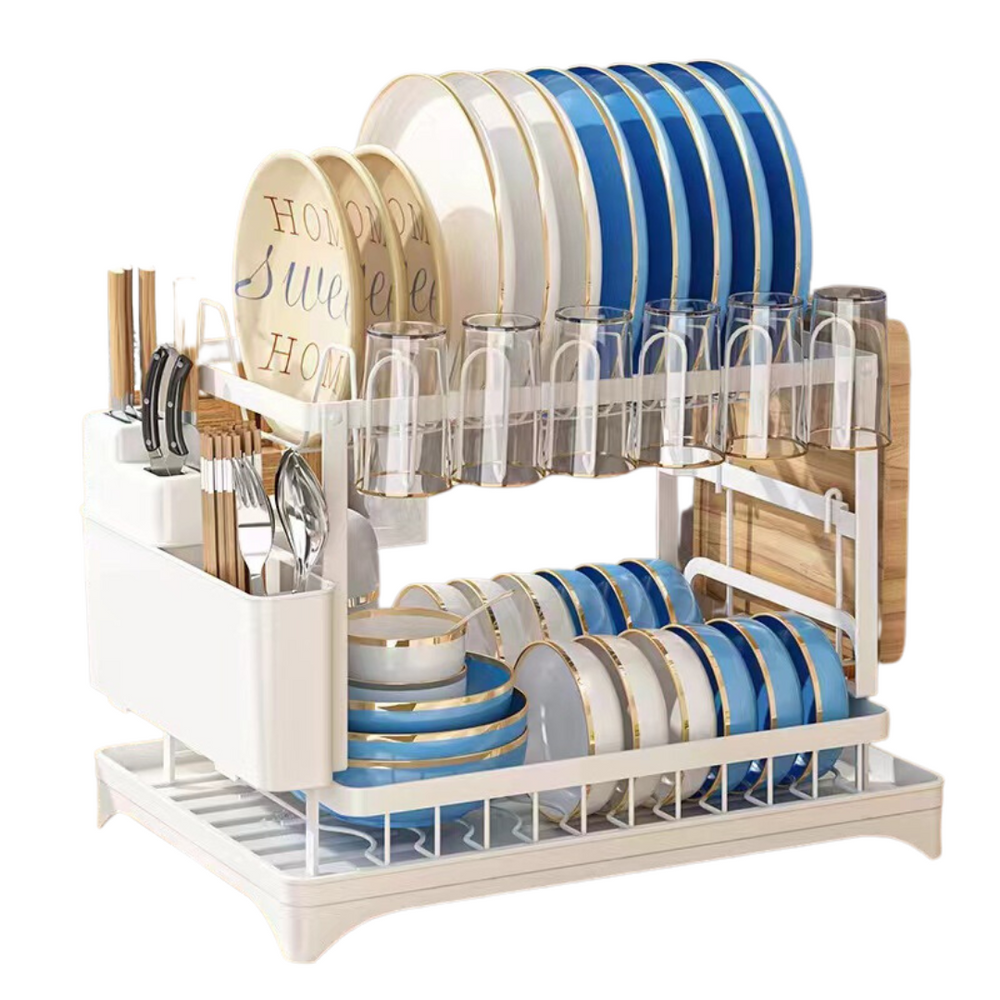 2-Tier Multifunctional Dish Drying Rack