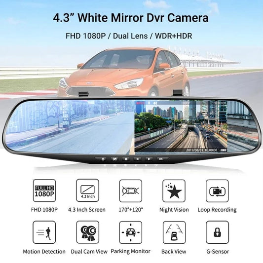 Dual-Camera Full Hd Rearview mirror