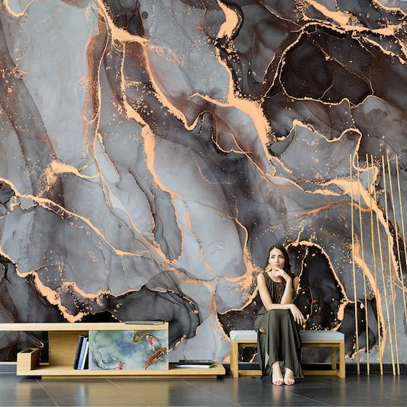 Adhesive Marble Paper Wrap